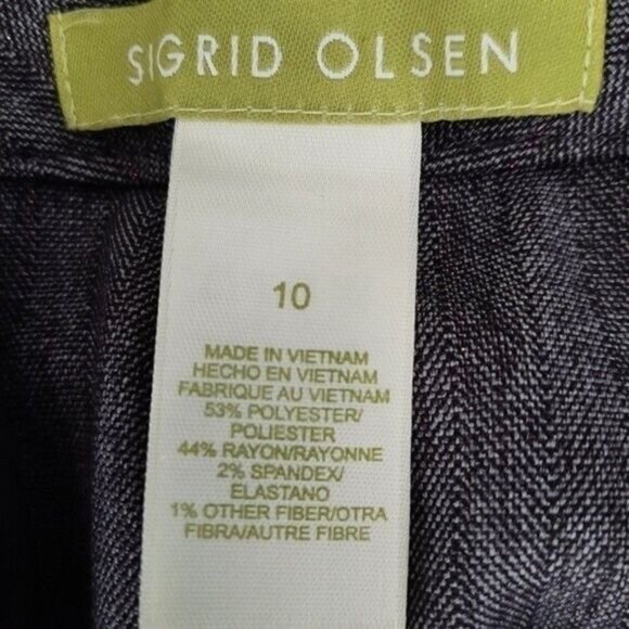 SIGRID OLSEN | Crop Dress Pants Grey w/ Sparkle Sz 10 - Picture 10 of 10